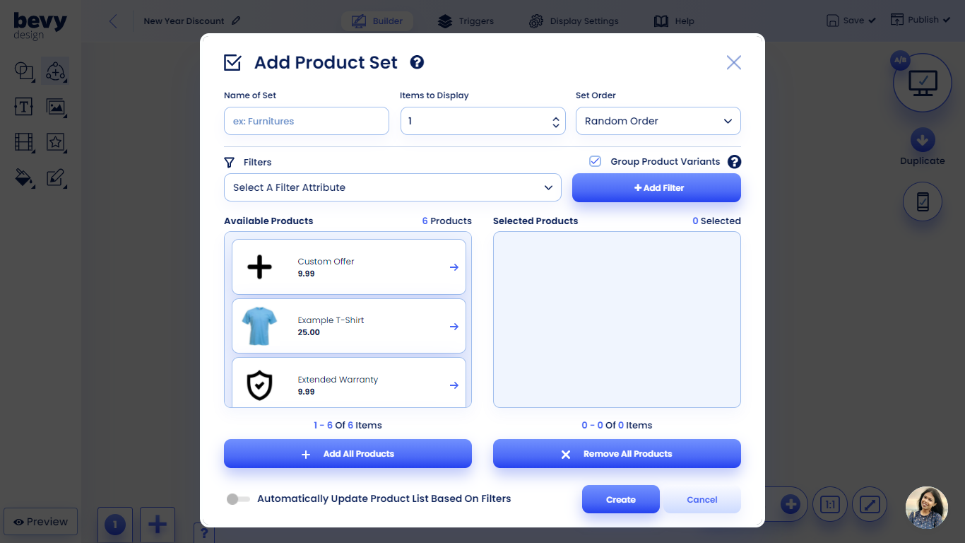 Screenshot of How To Create A product Set