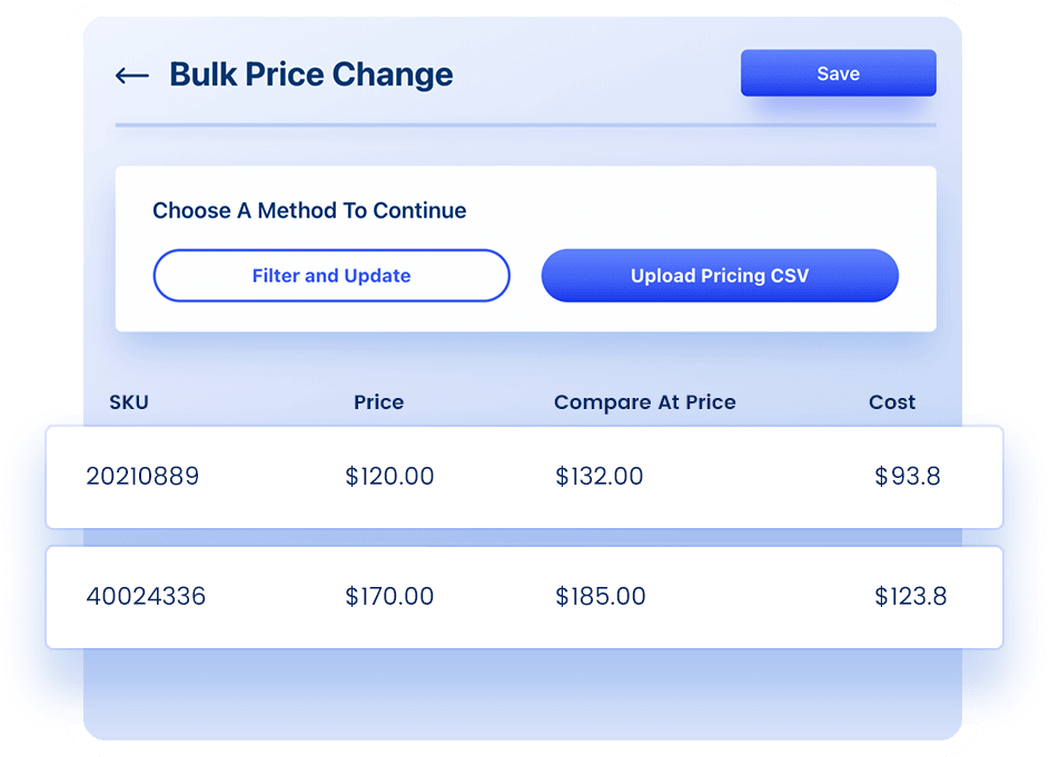 Bulk Pricing Updates
